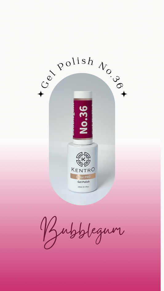 Kentro Color PRO Gel Polish 10ml - Bubblegum No.36 - Kentro Beauty Supplies Ireland