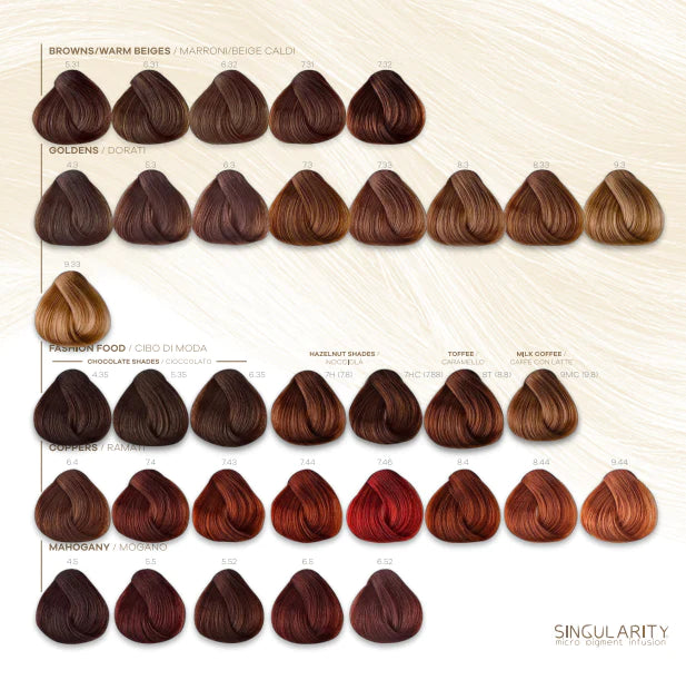 Singularity Shade Chart - Kentro Beauty Supplies Ireland