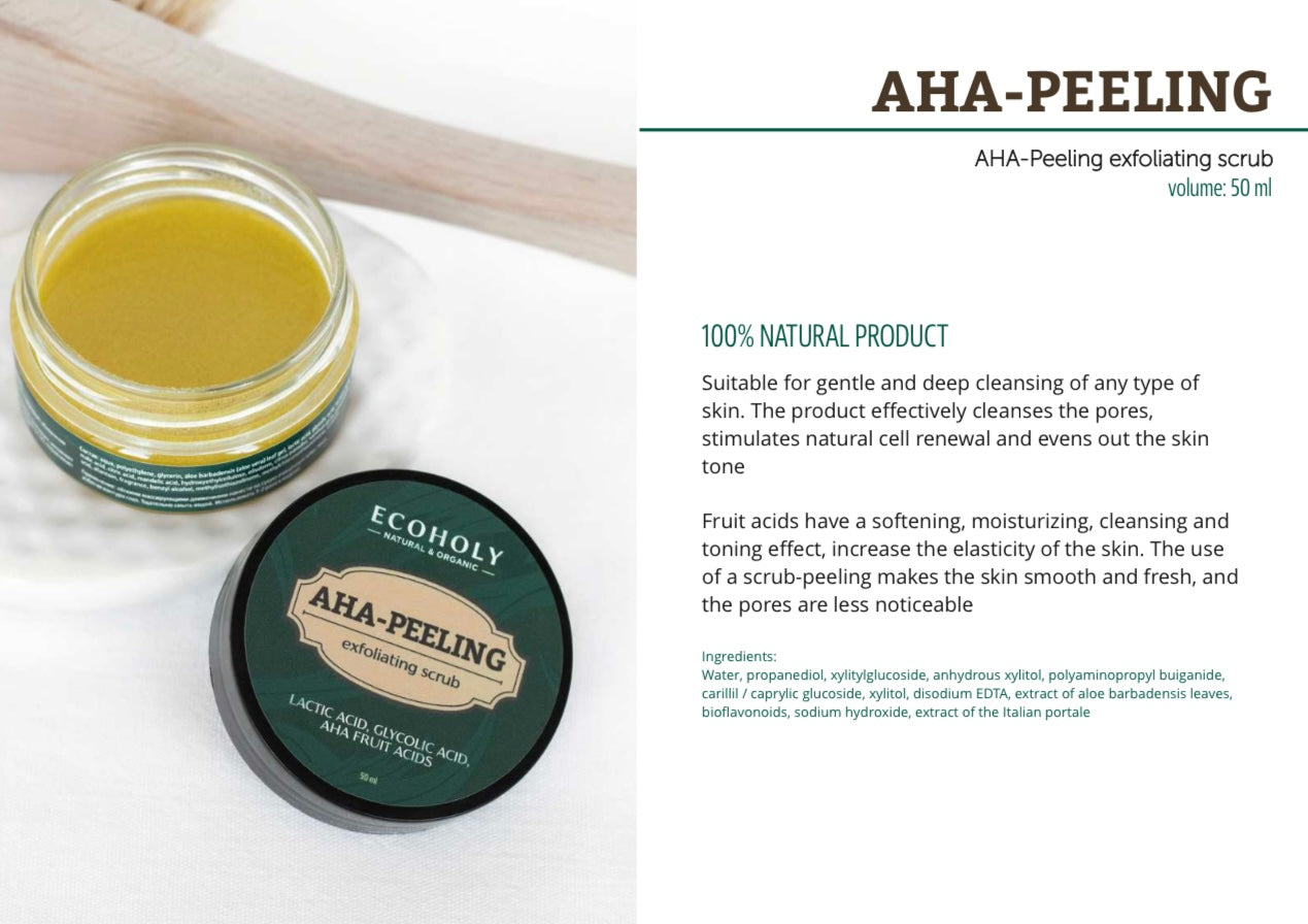 ECOHOLY AHA-Peeling Exfoliating Scrub - Kentro Beauty Supplies Ireland