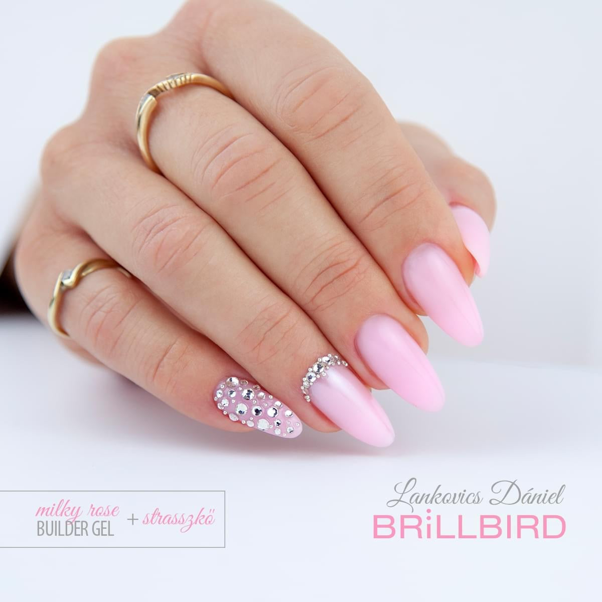 Brillbird Milky Rose Hard Builder Gel - Kentro Beauty Supplies Ireland
