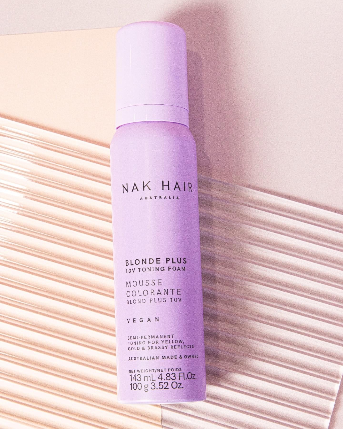 NAK Blonde Plus 10V Toning Foam 143ml - Kentro Beauty Supplies Ireland
