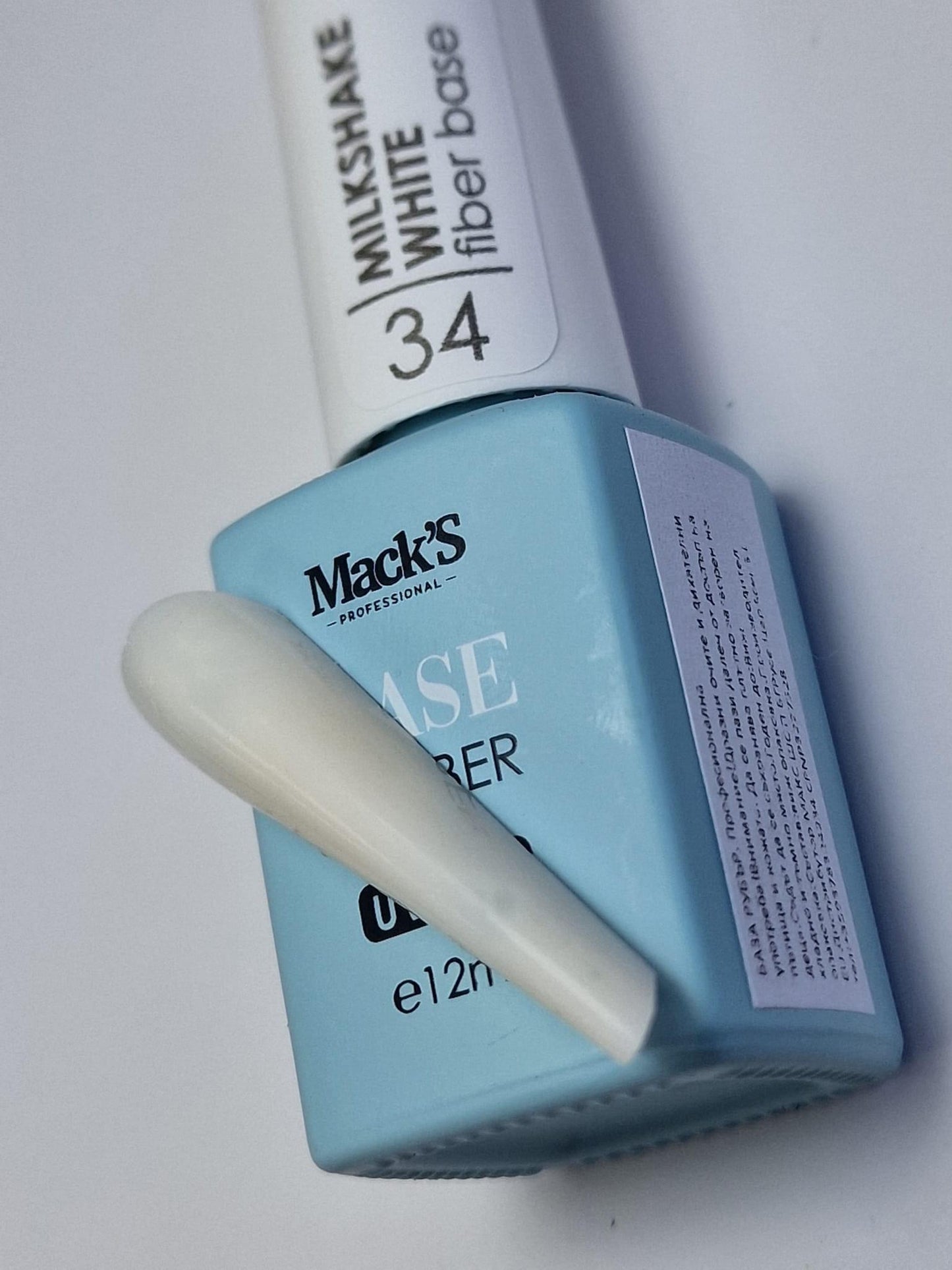 Mack’s Fiber Cover Base - Milkshake White 34 - Kentro Beauty Supplies Ireland