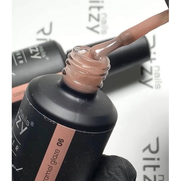 Ritzy Rubber Base - CARAMEL GLAZE 06 - Kentro Beauty Supplies Ireland