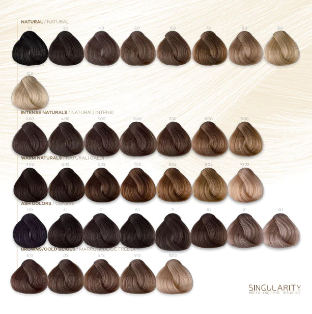 Singularity Shade Chart - Kentro Beauty Supplies Ireland