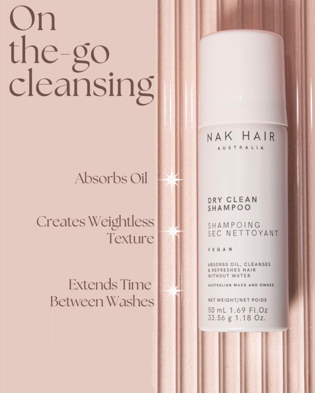 NAK Dry Clean Shampoo 200ml - Kentro Beauty Supplies Ireland