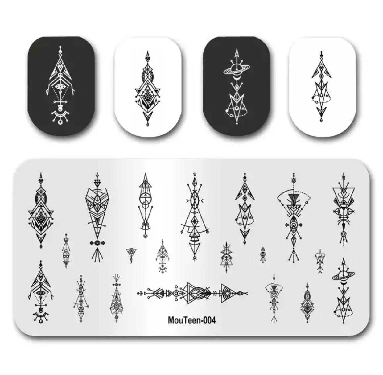 Nail Stamping Plate - Geometric Patterns - Kentro Beauty Supplies Ireland