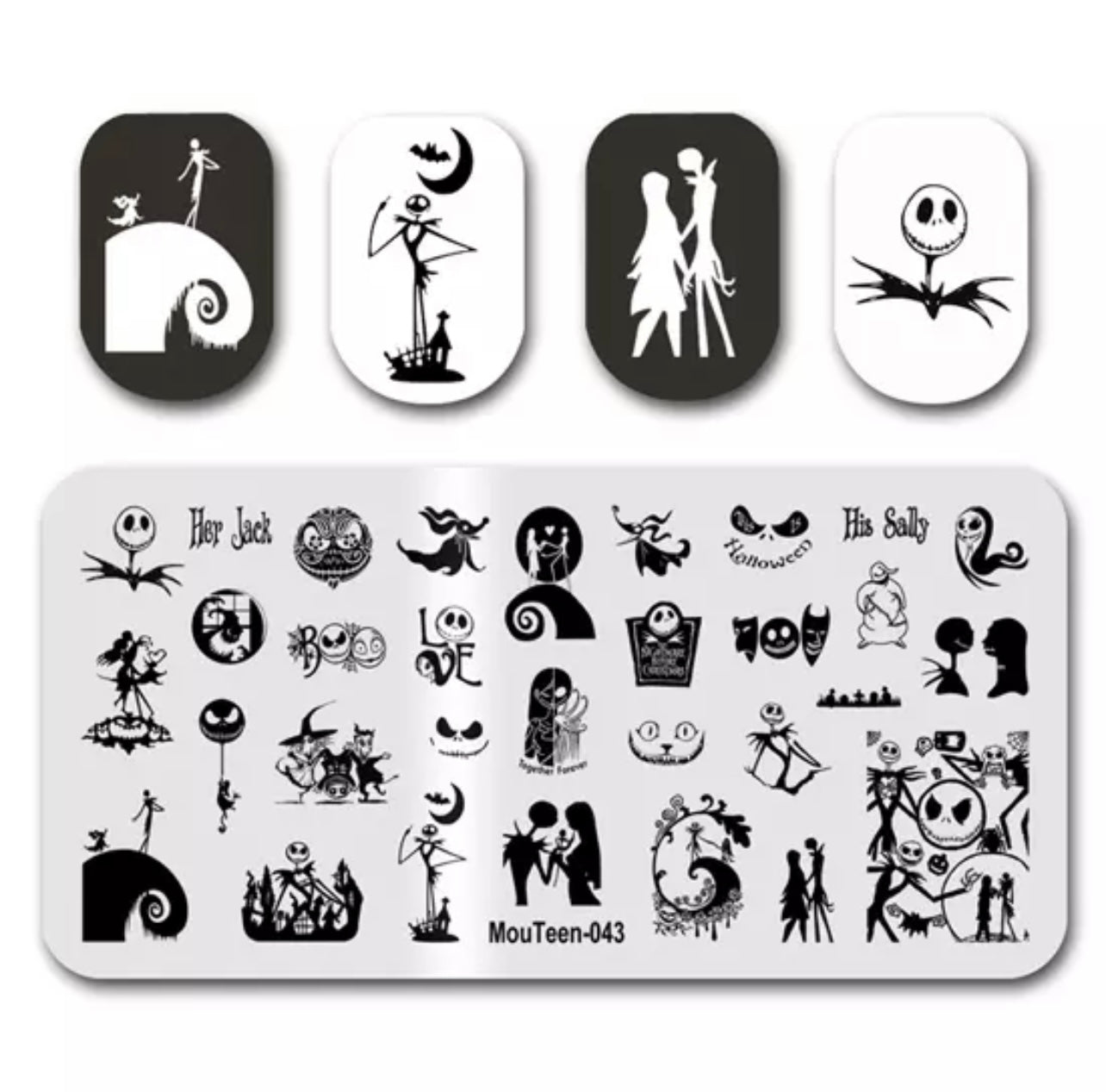 Nail Stamping Plate - Dead Bride Cartoon - Kentro Beauty Supplies Ireland