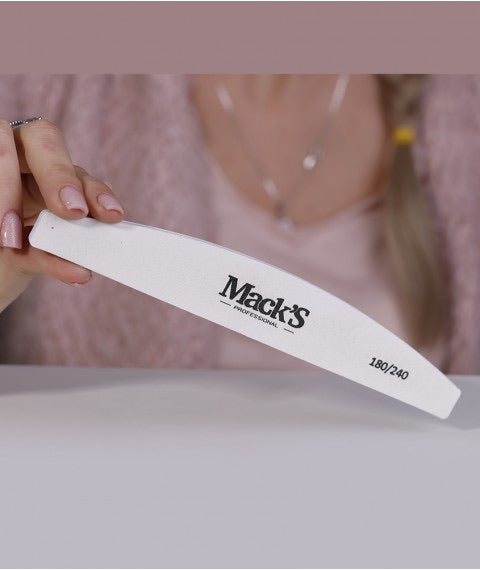 Mack’s Crescent File 180/240 - Kentro Beauty Supplies Ireland