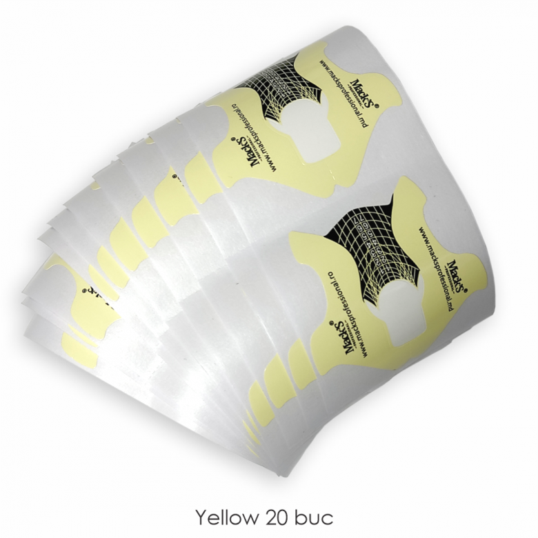 Mack’s Pre-cut Nail Forms - Yellow - Kentro Beauty Supplies Ireland