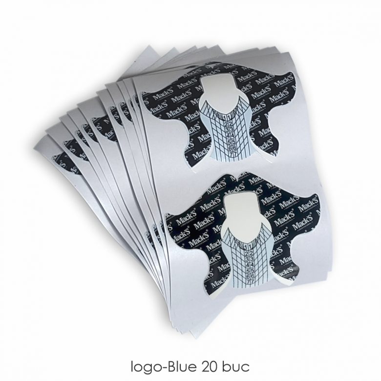 Mack’s Pre-cut Nail Forms - Blue - Kentro Beauty Supplies Ireland