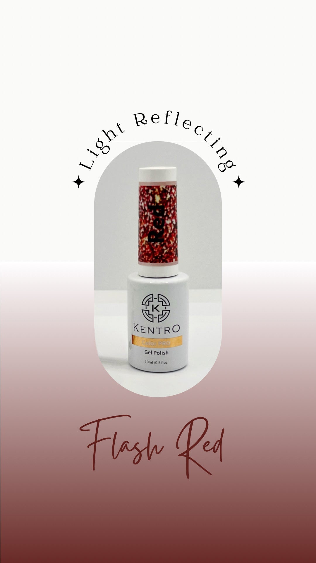 Kentro Color PRO Gel Polish 10ml - Flash Red - Kentro Beauty Supplies Ireland