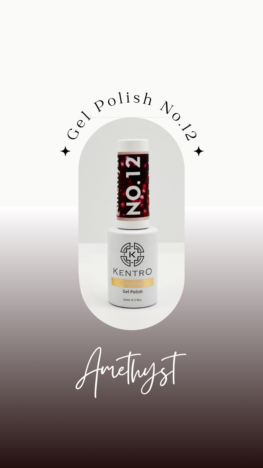 Kentro Color PRO Gel Polish 10ml - Amethyst No.12 - Kentro Beauty Supplies Ireland