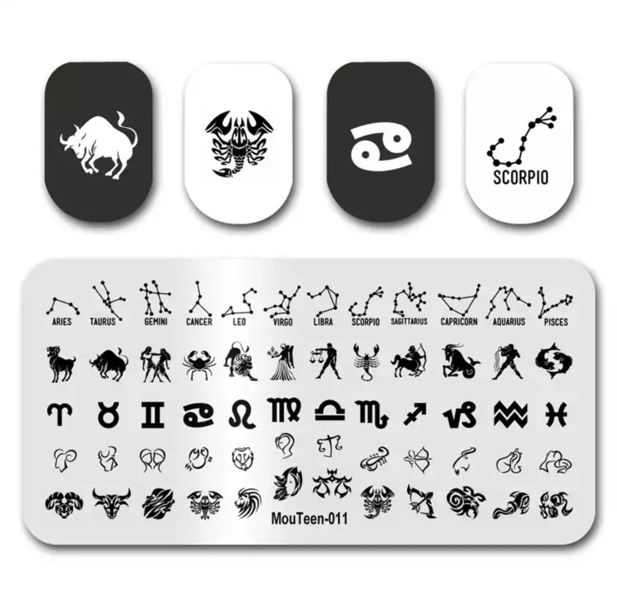 Nail Stamping Plate - Zodiac - Kentro Beauty Supplies Ireland