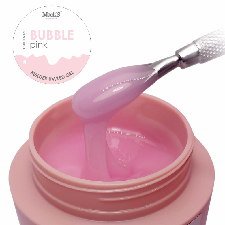Mack’s Hard Builder Gel - Bubble Pink - Kentro Beauty Supplies Ireland