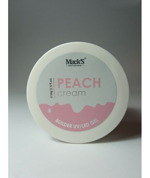 Mack’s Hard Builder Gel - Peach Cream - Kentro Beauty Supplies Ireland