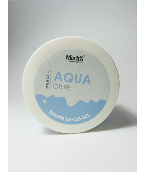Mack’s Hard Builder Gel - Aqua Blue - Kentro Beauty Supplies Ireland