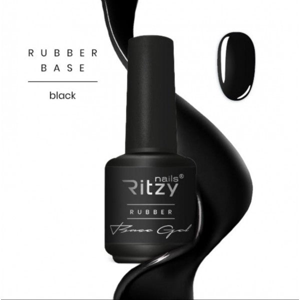 Ritzy Rubber Base - BLACK 01 - Kentro Beauty Supplies Ireland