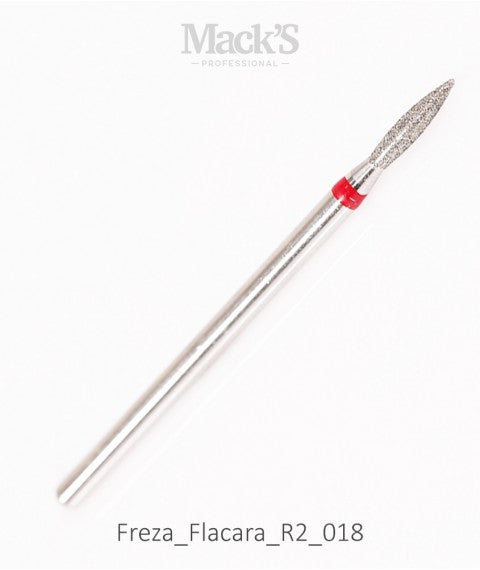 Mack’s Diamond Drill Bit FLAME Red - R2/018 - Kentro Beauty Supplies Ireland