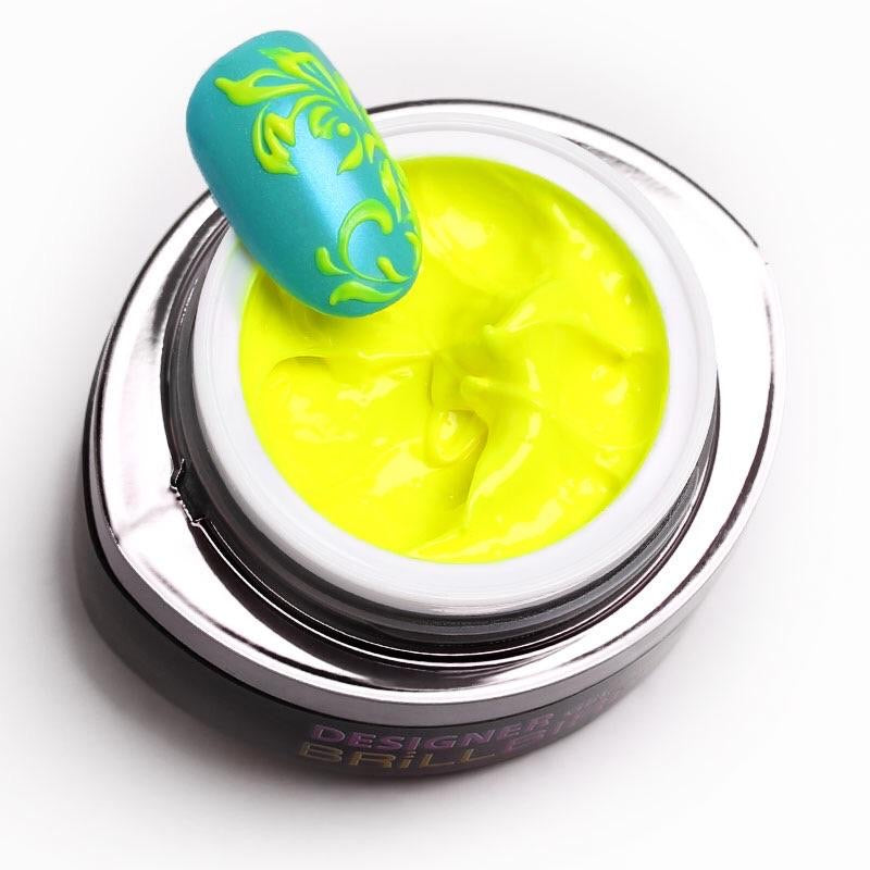 BrillBird Designer Gel - Neon Yellow - Kentro Beauty Supplies Ireland