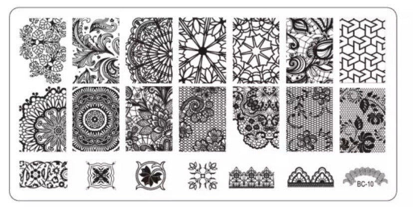 Nail Stamping Plate - No10 - Kentro Beauty Supplies Ireland
