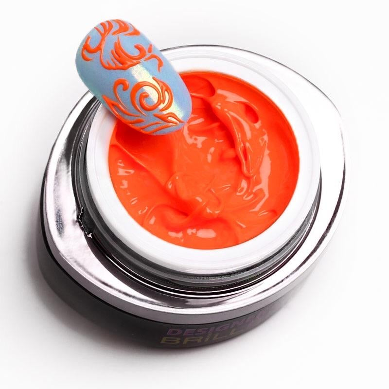 BrillBird Designer Gel - Neon Orange - Kentro Beauty Supplies Ireland