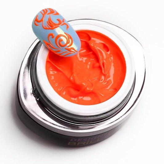 BrillBird Designer Gel - Neon Orange - Kentro Beauty Supplies Ireland