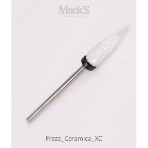 Mack’s White Ceramic Drill Bit - Flame-XC - Kentro Beauty Supplies Ireland