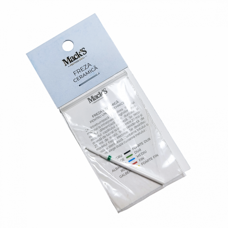 Mack’s White Ceramic Drill Bit - TP-L371T - Kentro Beauty Supplies Ireland