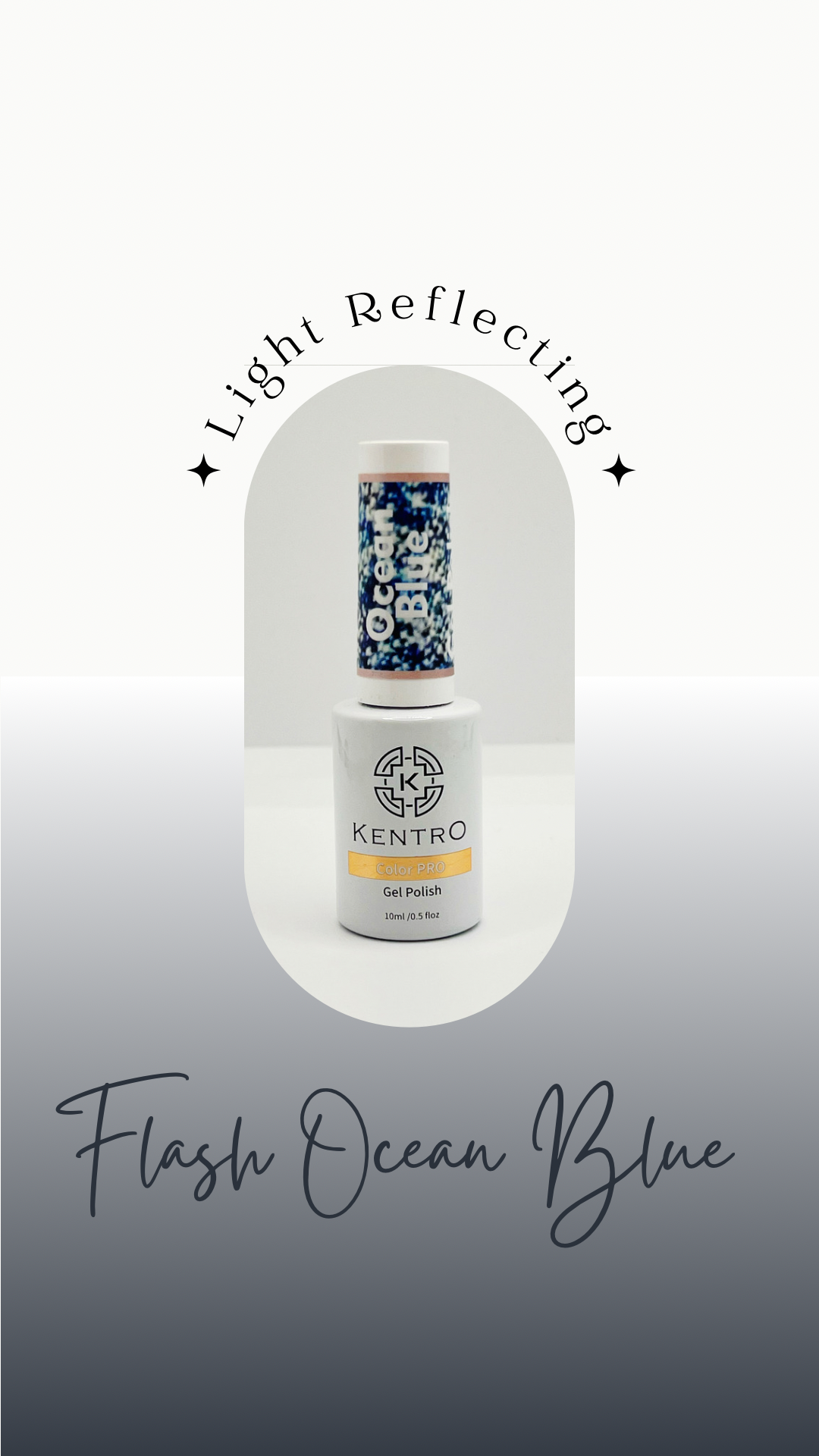 Kentro Color PRO Gel Polish 10ml - Flash Ocean Blue - Kentro Beauty Supplies Ireland