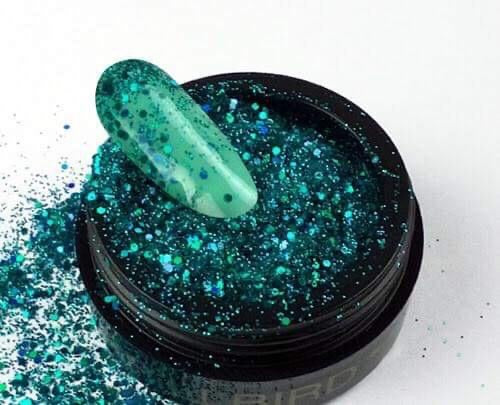BrillBird Dual Holo Glitters H05 Turquoise - Kentro Beauty Supplies Ireland