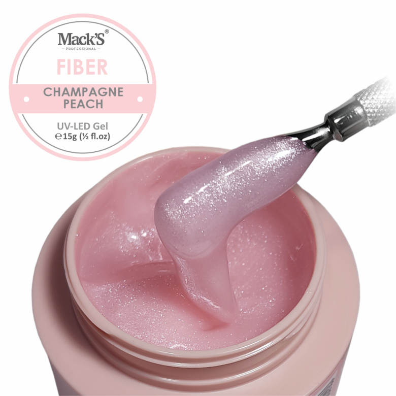 Mack’s Fiber Builder Gel - Champagne Peach - Kentro Beauty Supplies Ireland