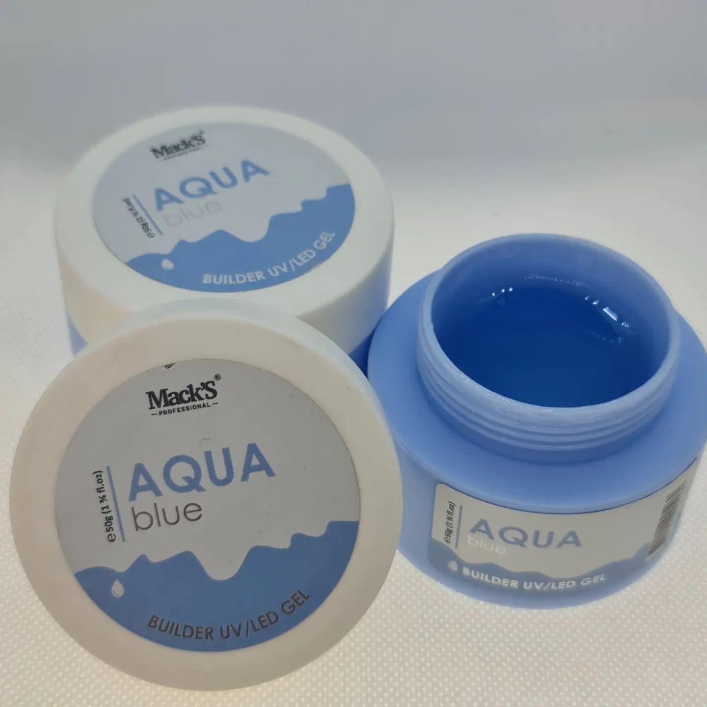 Mack’s Hard Builder Gel - Aqua Blue - Kentro Beauty Supplies Ireland
