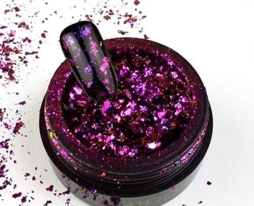 BrillBird Chrome Flakes - Purple - Kentro Beauty Supplies Ireland