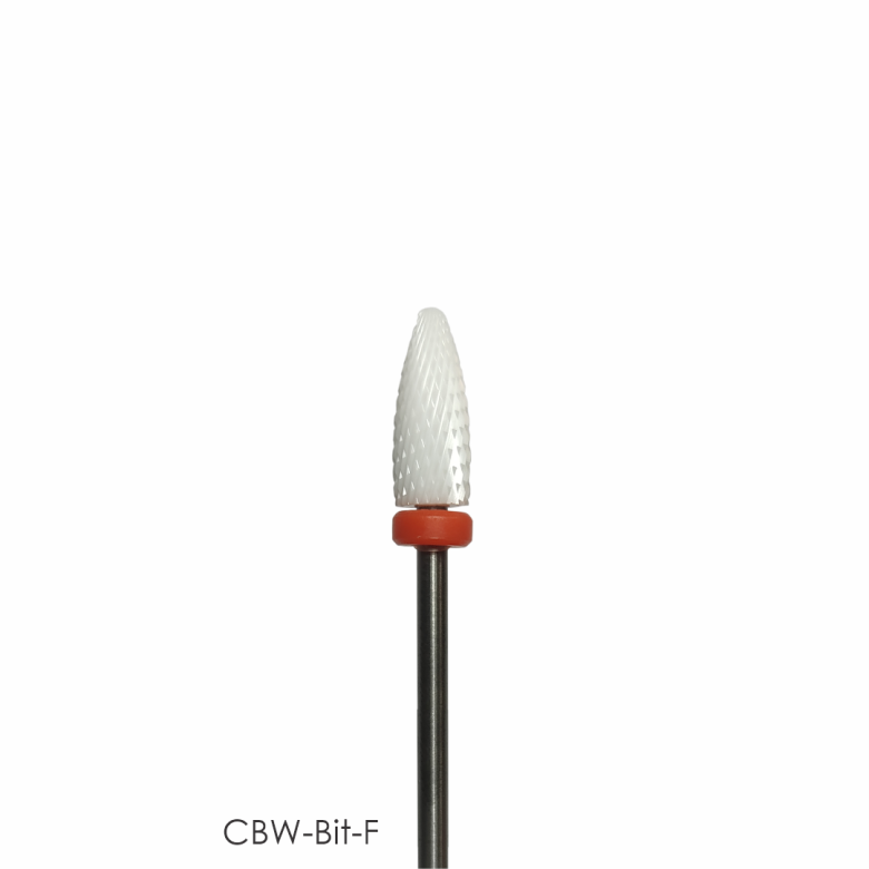 Mack’s White Ceramic Drill Bit - Flame F - Kentro Beauty Supplies Ireland