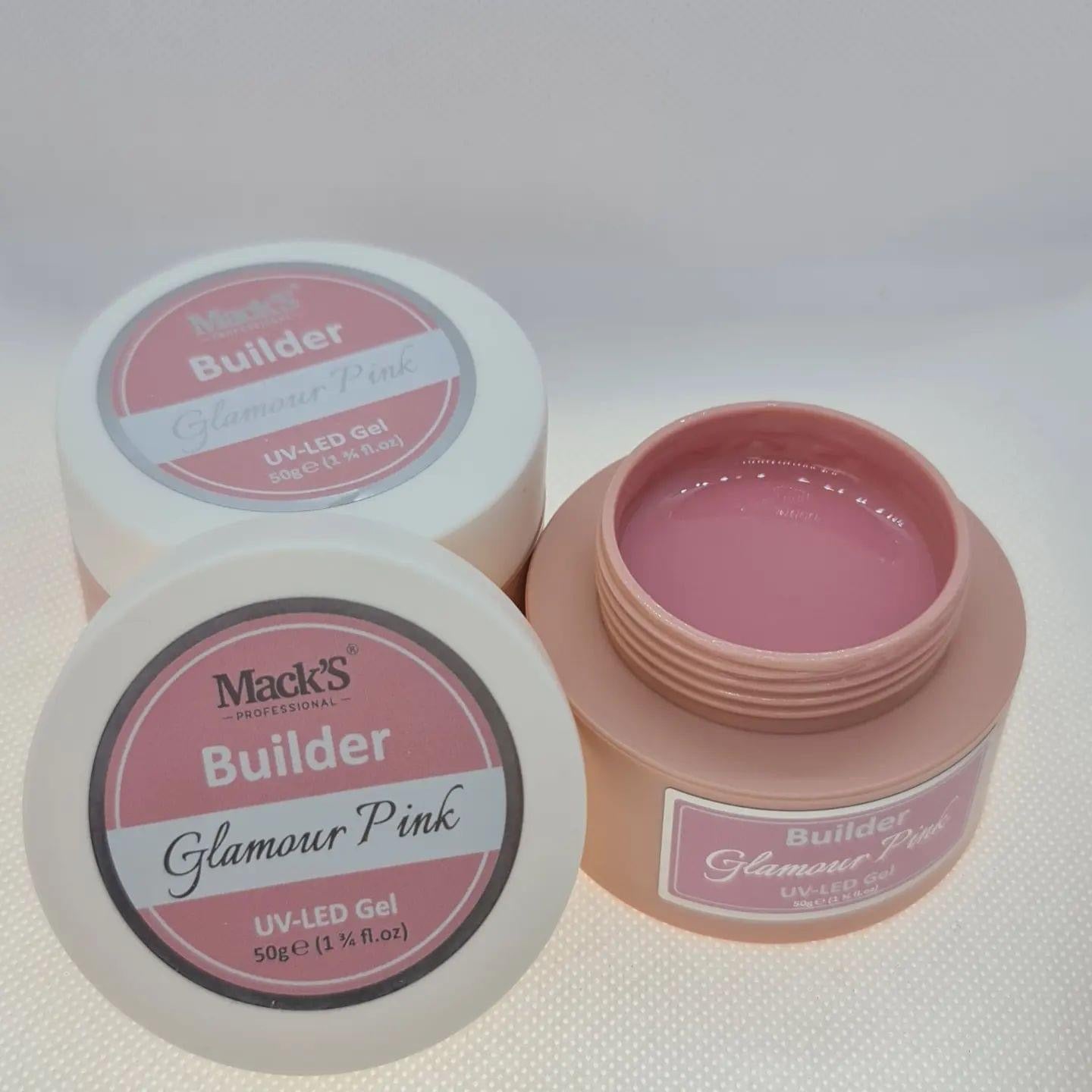 Mack’s Hard Builder Gel - Glamour Pink - Kentro Beauty Supplies Ireland