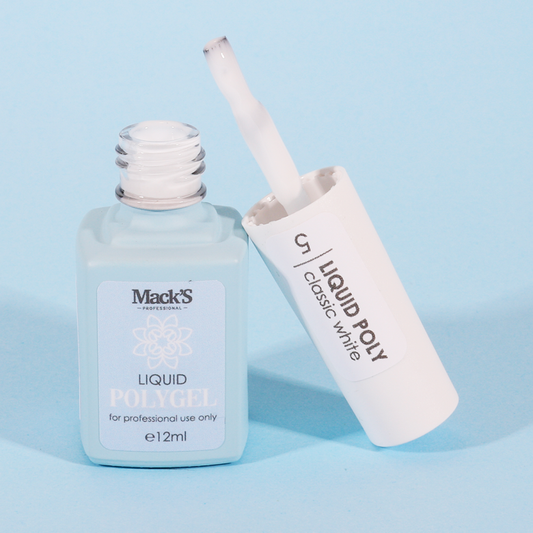 Mack’s Liquid PolyGel - Classic White 5 - Kentro Beauty Supplies Ireland