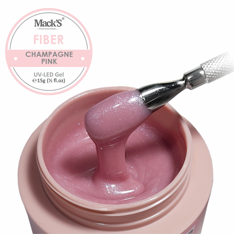 Mack’s Fiber Builder Gel - Champagne Pink - Kentro Beauty Supplies Ireland