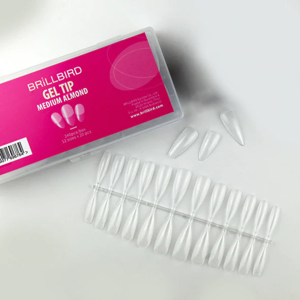 Brillbird Gel Tips - Medium Almond - Kentro Beauty Supplies Ireland