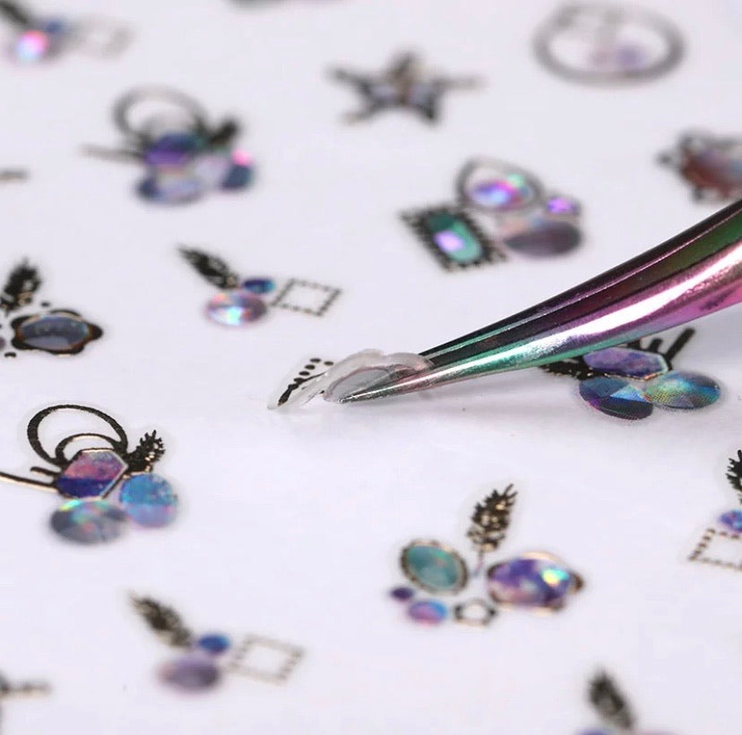 3D Jewelry Nail Art Stickers