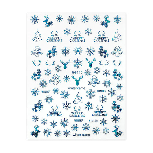 Brillbird Christmas Sticker - Holo Blue WG445 - Kentro Beauty Supplies Ireland