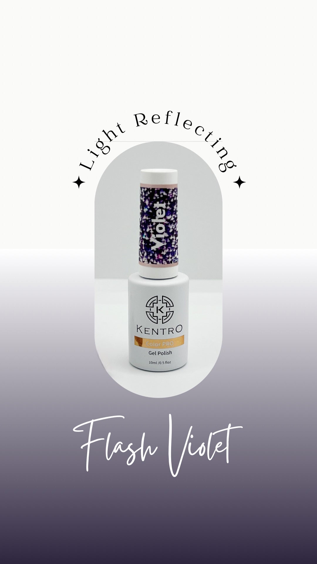 Kentro Color PRO Gel Polish 10ml - Flash Violet - Kentro Beauty Supplies Ireland