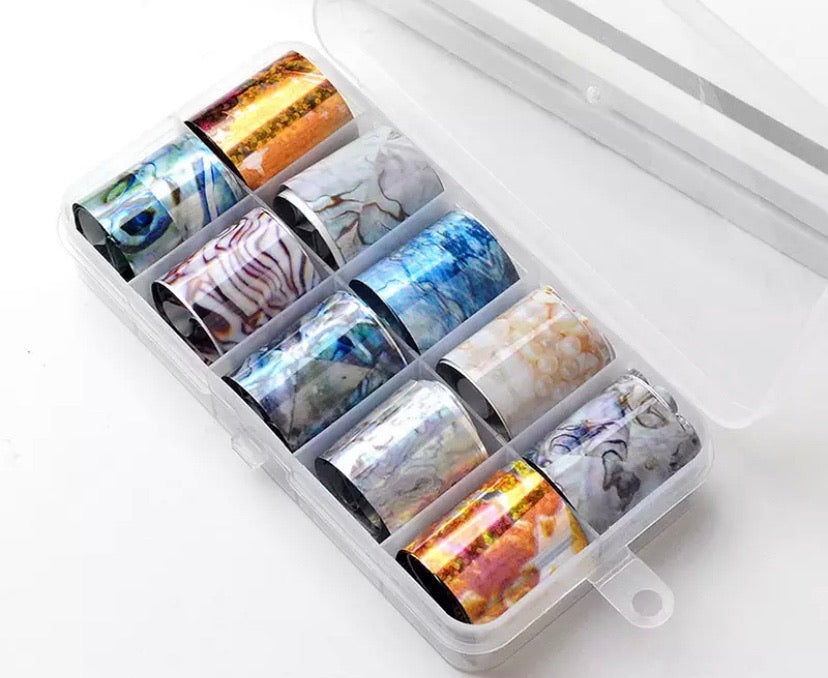 Transfer Foils Box - Marble Patterns - Kentro Beauty Supplies Ireland