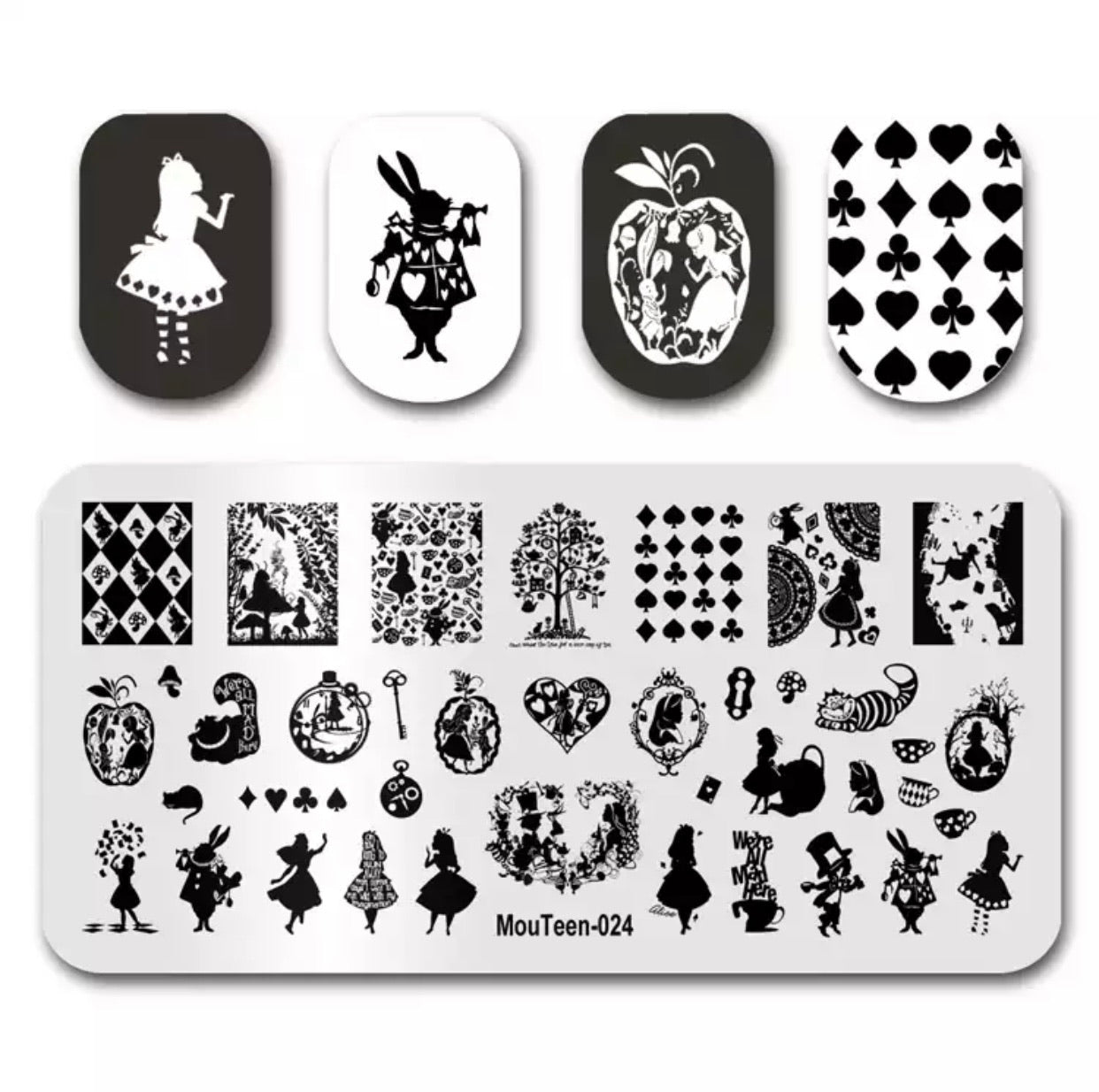 Nail Stamping Plate - Alice in the Wonderland - Kentro Beauty Supplies Ireland