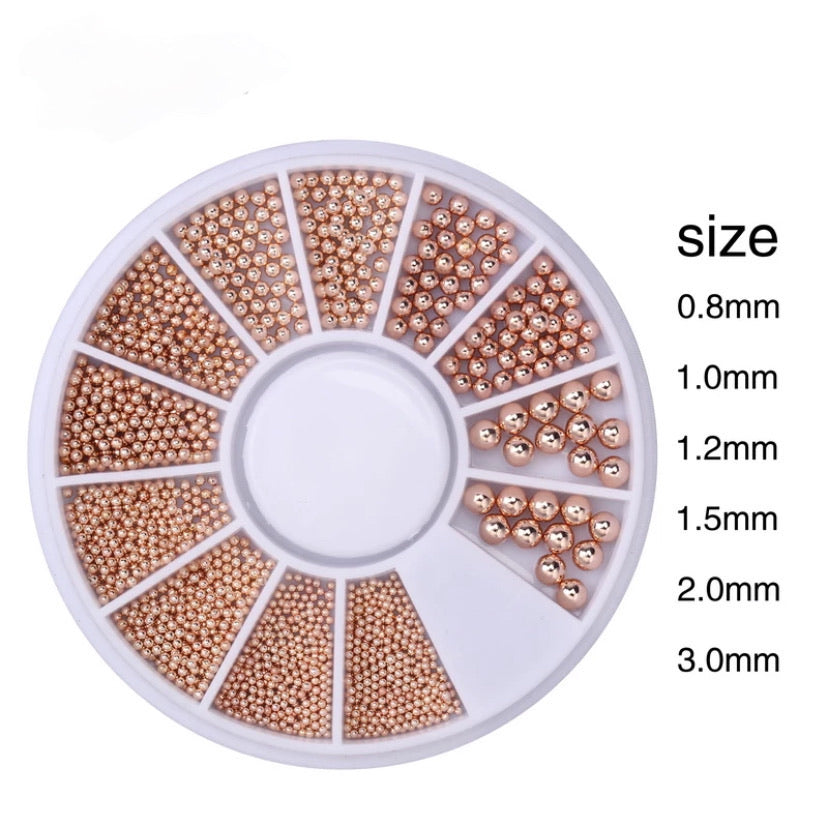 Gold Rose Mini Beads - Various Sizes - Kentro Beauty Supplies Ireland