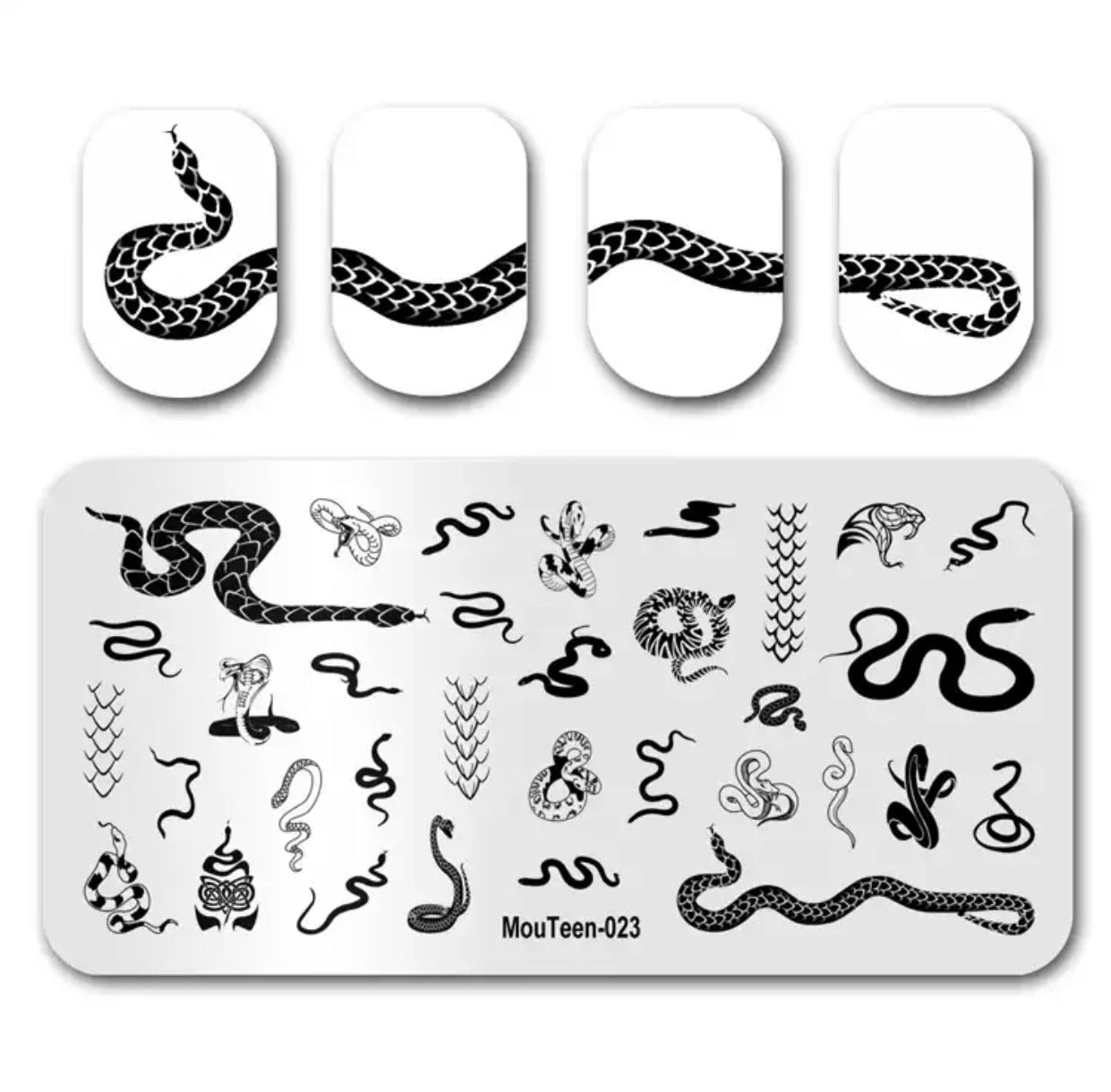 Nail Stamping Plate - Snakes - Kentro Beauty Supplies Ireland