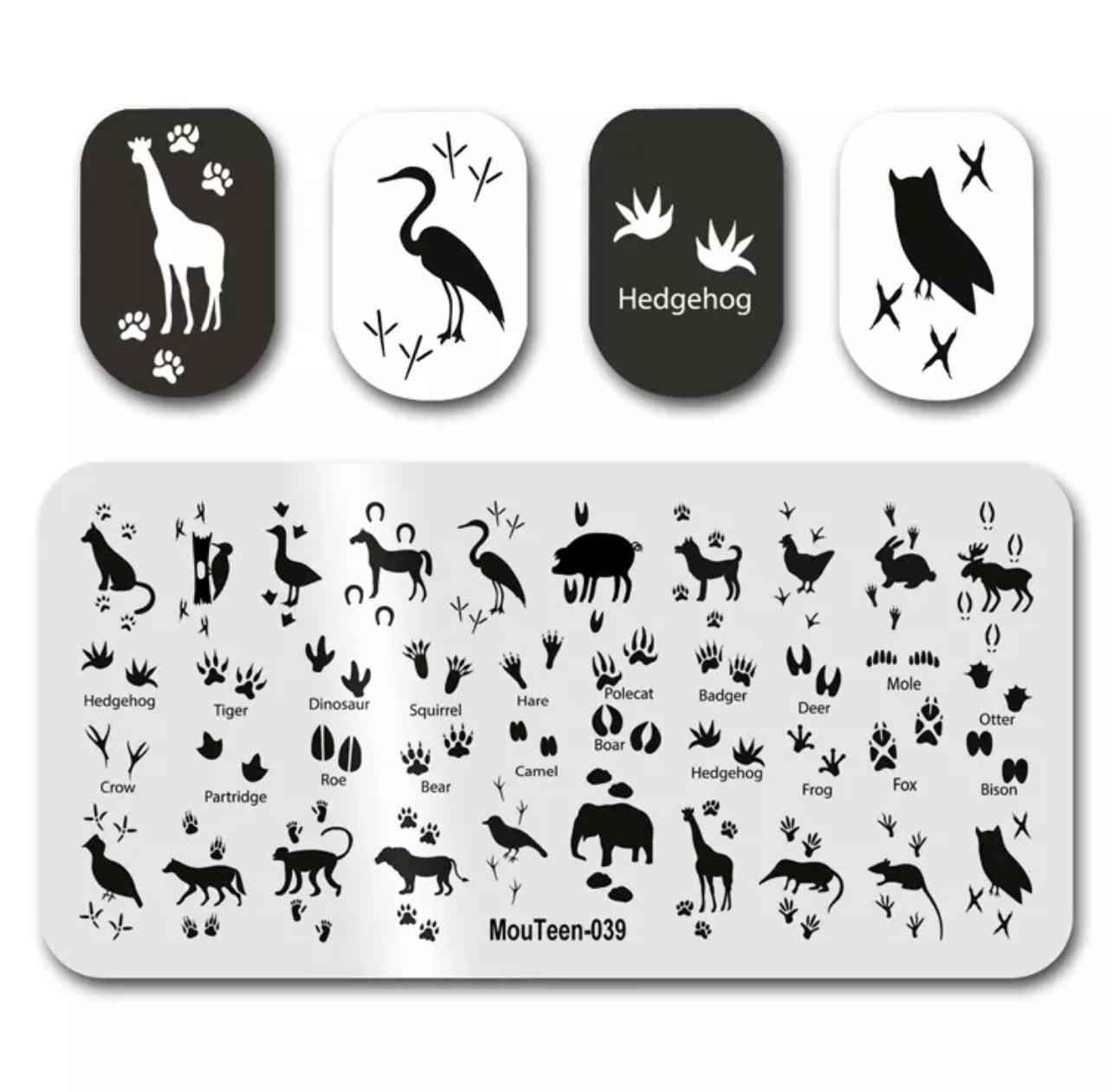 Nail Stamping Plate - Animal Prints - Kentro Beauty Supplies Ireland