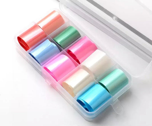 Transfer Foils Box - Matte Pastels - Kentro Beauty Supplies Ireland