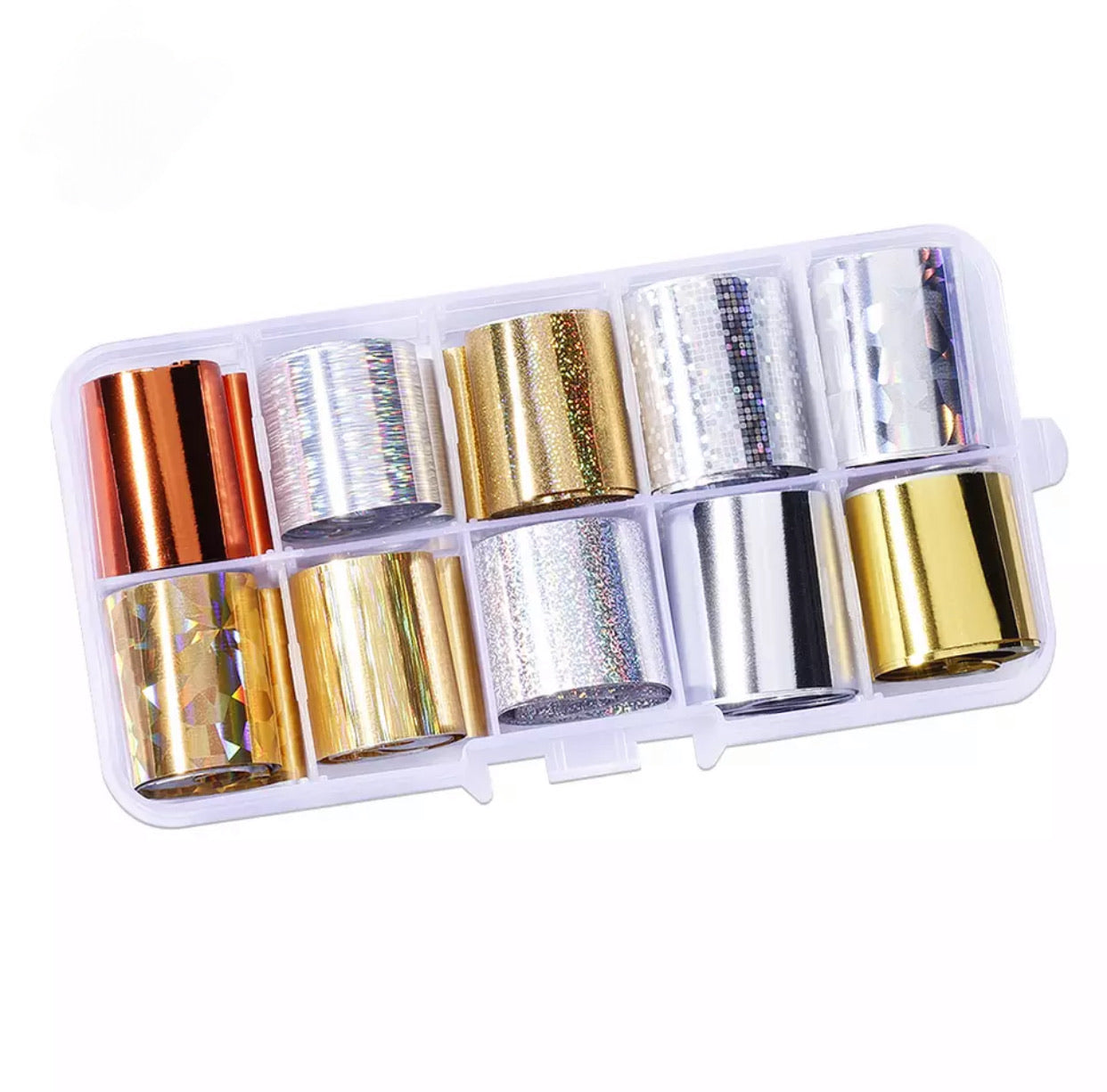 Transfer Foils Box - Glitter Silver & Gold - Kentro Beauty Supplies Ireland