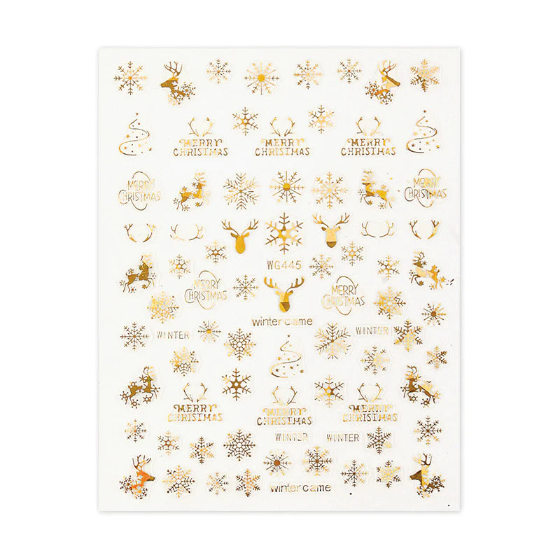 Brillbird Christmas Sticker-Holo Gold WG445 - Kentro Beauty Supplies Ireland