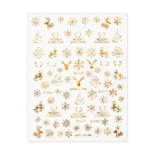 Brillbird Christmas Sticker-Holo Gold WG445 - Kentro Beauty Supplies Ireland